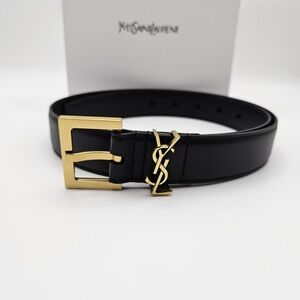 Yves Saint Laurent Classic Black Belt Size 90
